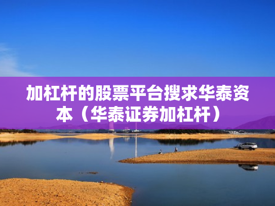 加杠杆的股票平台搜求华泰资本（华泰证券加杠杆）