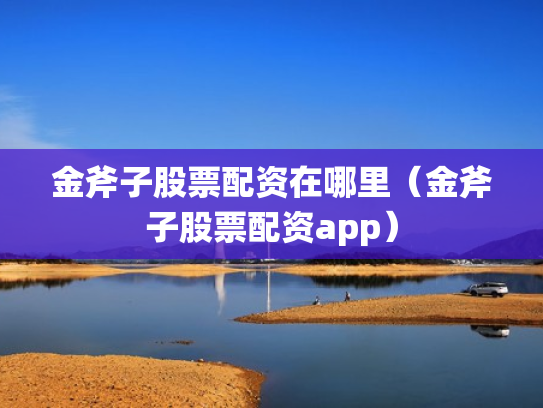 金斧子股票配资在哪里（金斧子股票配资app）